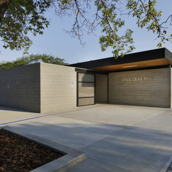 An image of P3A's Maple Leaf Outdoor Pool project.