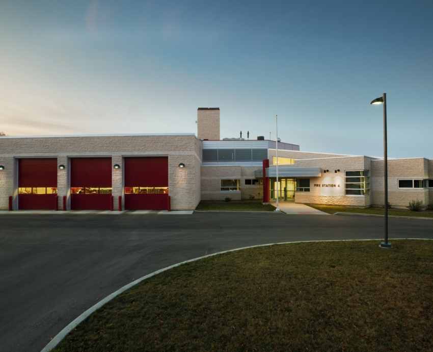 An image depicitng P3A's Regina Fire Station no.4 project.