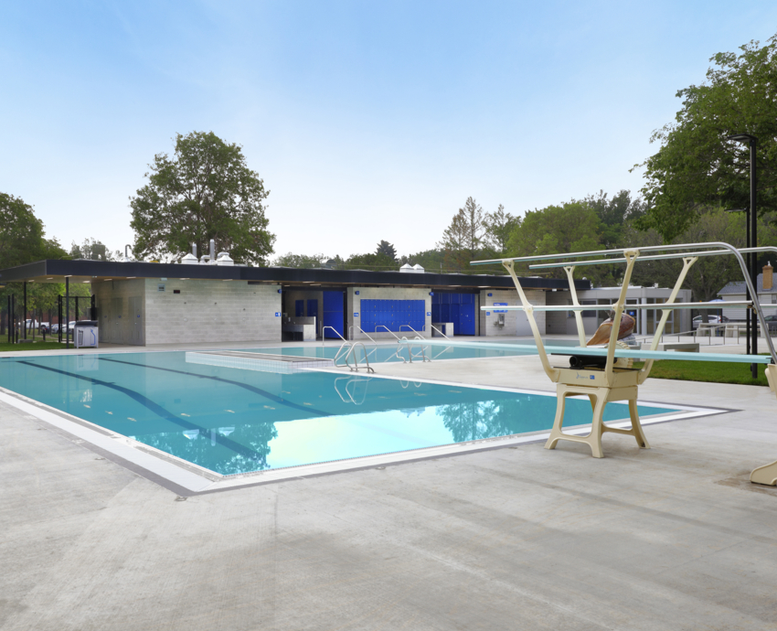 An image depicitng P3A's Maple Leaf Outdoor Pool project.